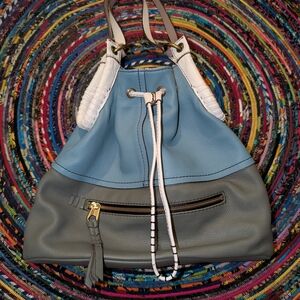 100% Genuine Leather Drawstring Bag